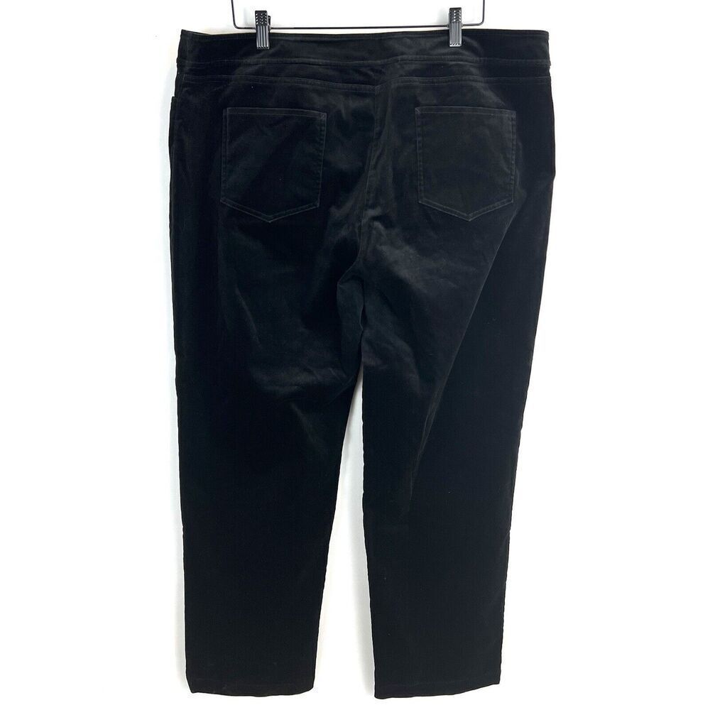 Eileen Fisher Pants Women’s Size XL‎ Black Velvet Straight Leg - Picture 2 of 6